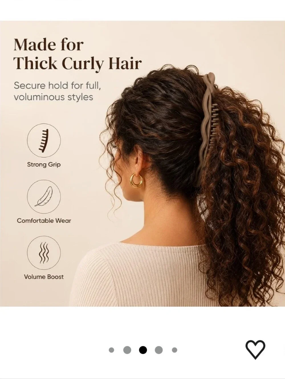 Banana Clips Hair for Thick Hair - 6.69 Inch, Brown & Coffee, 2Pcs